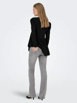 OLMBLUSH Middels høy midje Flared Fit Jeans
