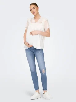OLMBLUSH Middels høy midje Skinny Fit Ankellengde Jeans
