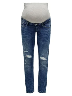 OLMENEDA Høy midje Straight Fit Ankellengde Jeans