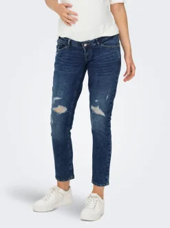 OLMENEDA Høy midje Straight Fit Ankellengde Jeans