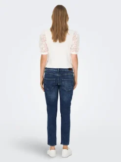 OLMENEDA Høy midje Straight Fit Ankellengde Jeans