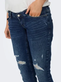 OLMENEDA Høy midje Straight Fit Ankellengde Jeans