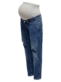OLMENEDA Høy midje Straight Fit Ankellengde Jeans