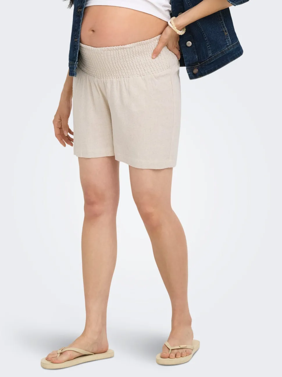 OLMSIESTA Middels høy midje Regular Fit Lin Shorts