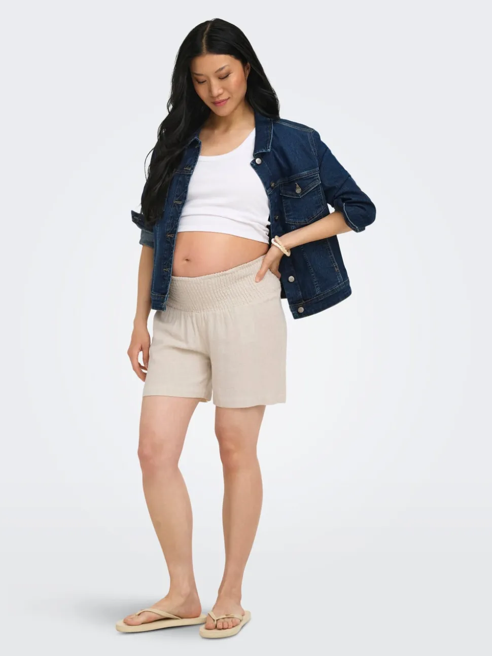 OLMSIESTA Middels høy midje Regular Fit Lin Shorts