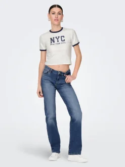 ONLALICIA Middels høy midje Straight Fit Jeans