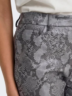 ONLAZULA Straight Fit Bukse i kunstskinn