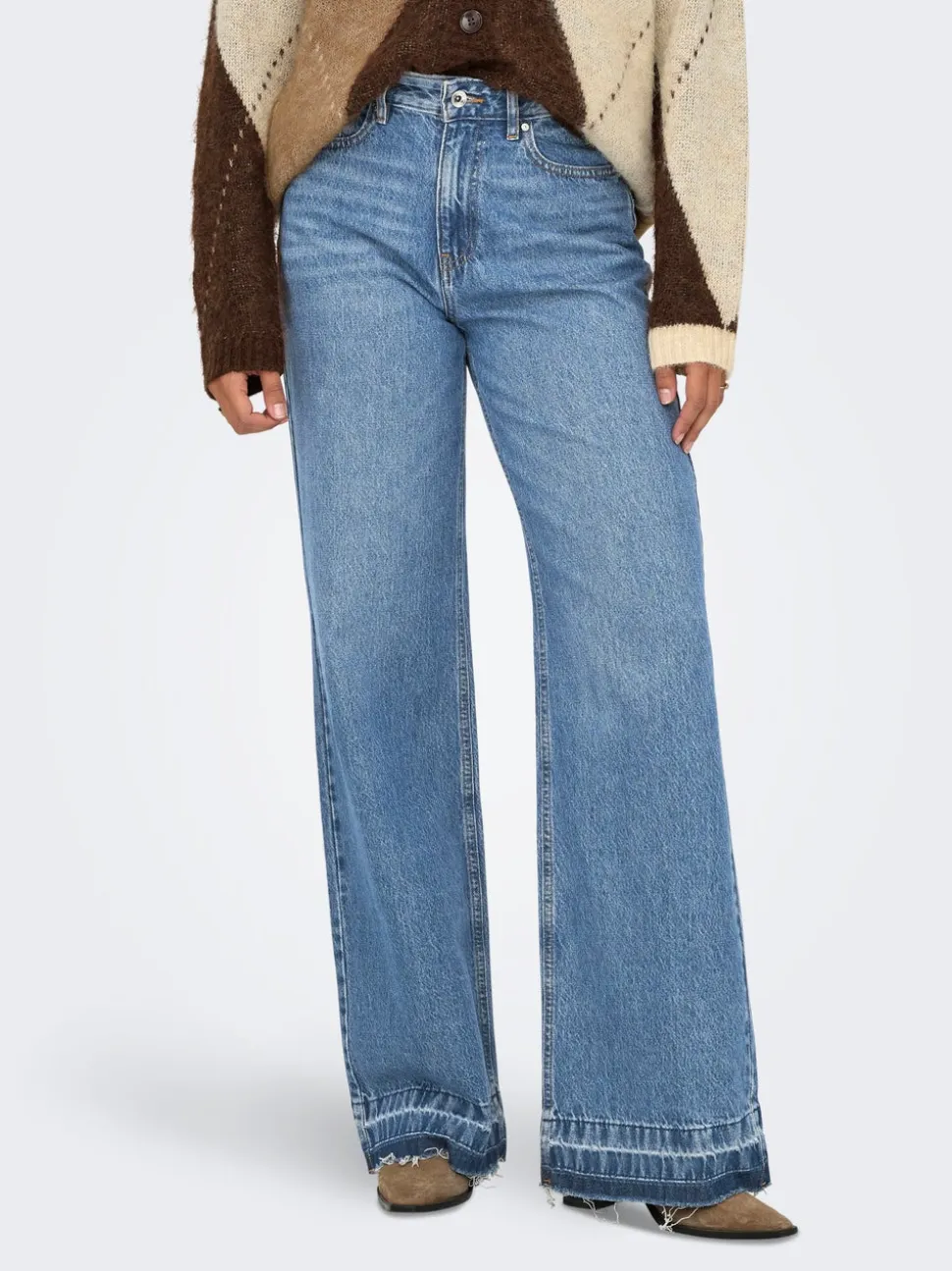 ONLBAILEY Høy midje Wide Leg Fit Jeans