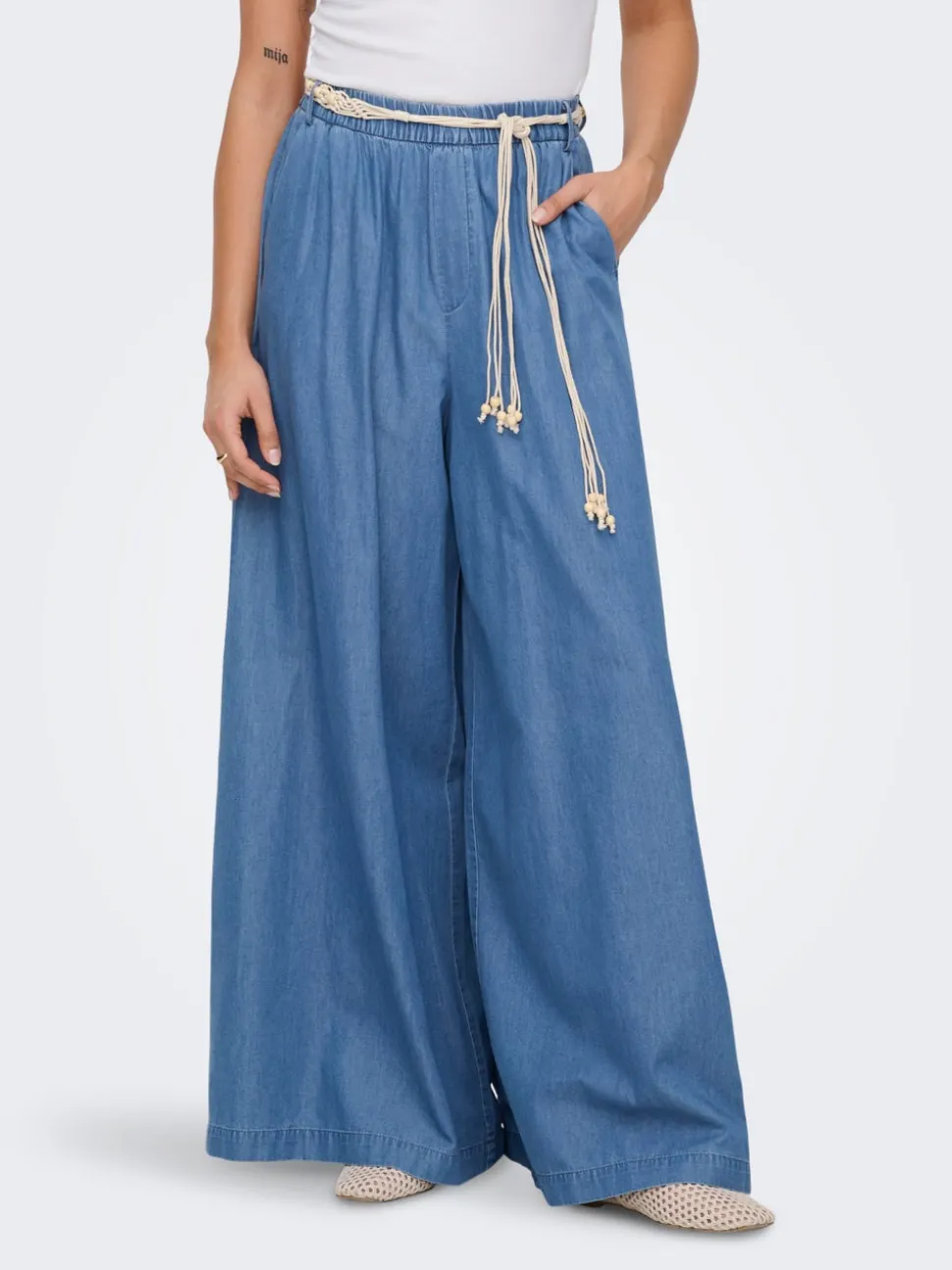 ONLBEA Høy midje Wide Leg Fit Jeans