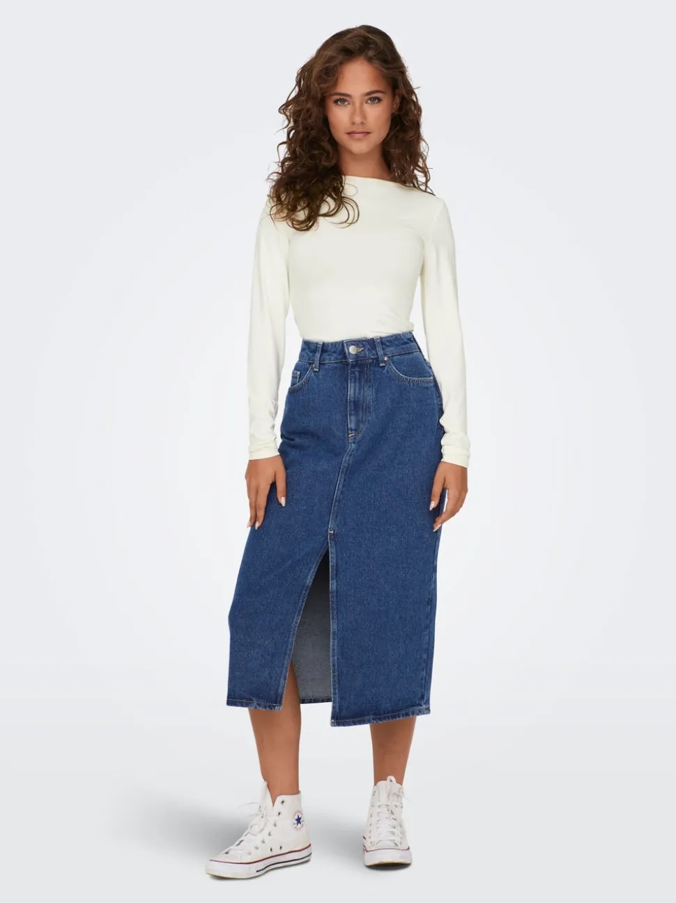 ONLBIANCA Denim Denimskjørt Midiskjørt