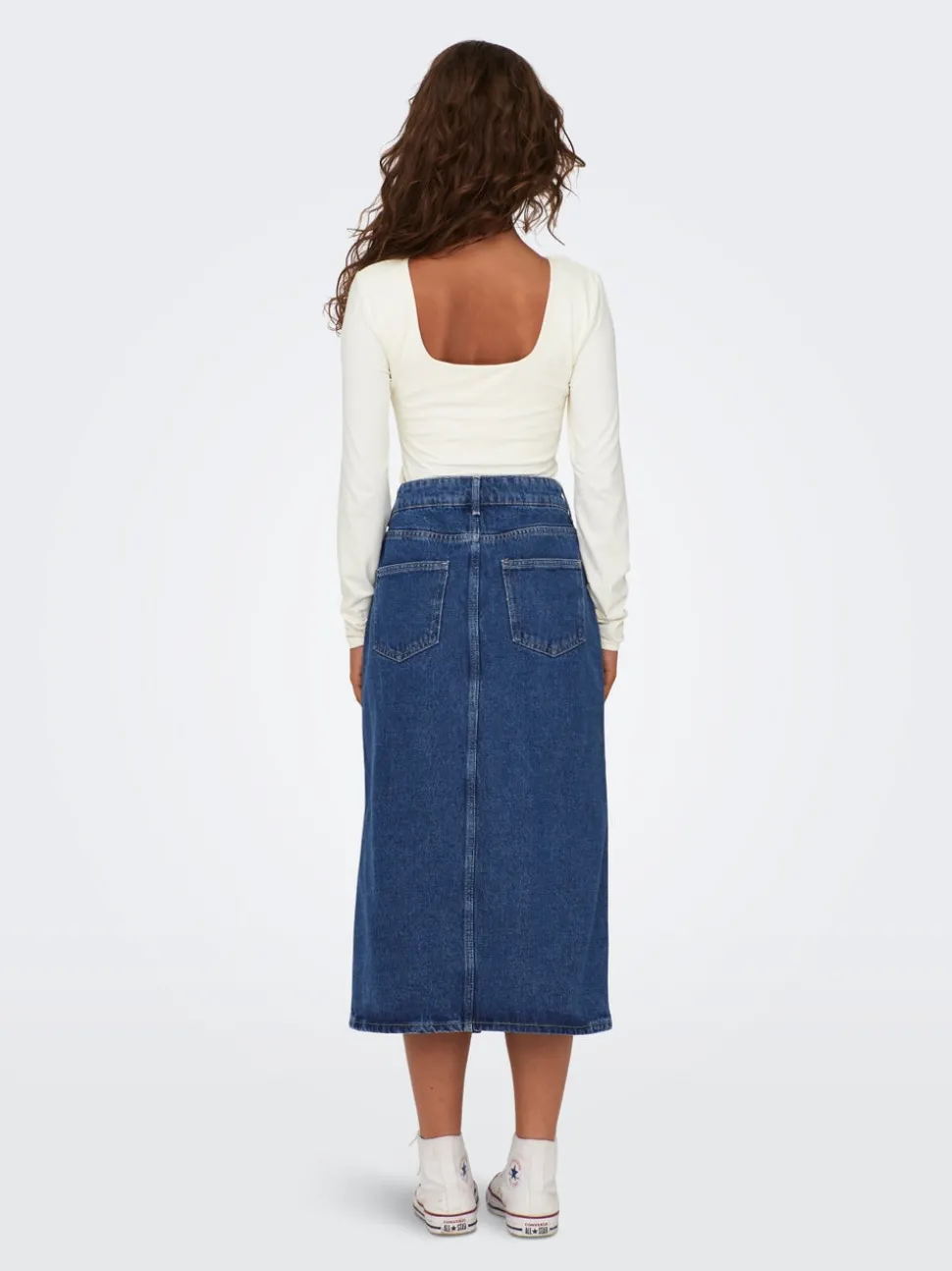 ONLBIANCA Denim Denimskjørt Midiskjørt