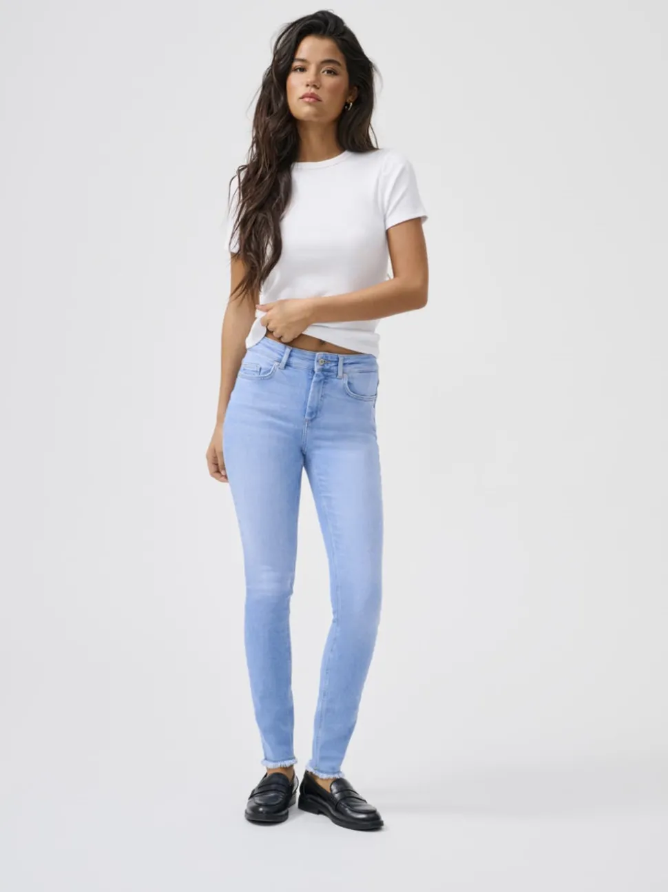 ONLBLUSH Høy midje Skinny Fit Ankellengde Jeans