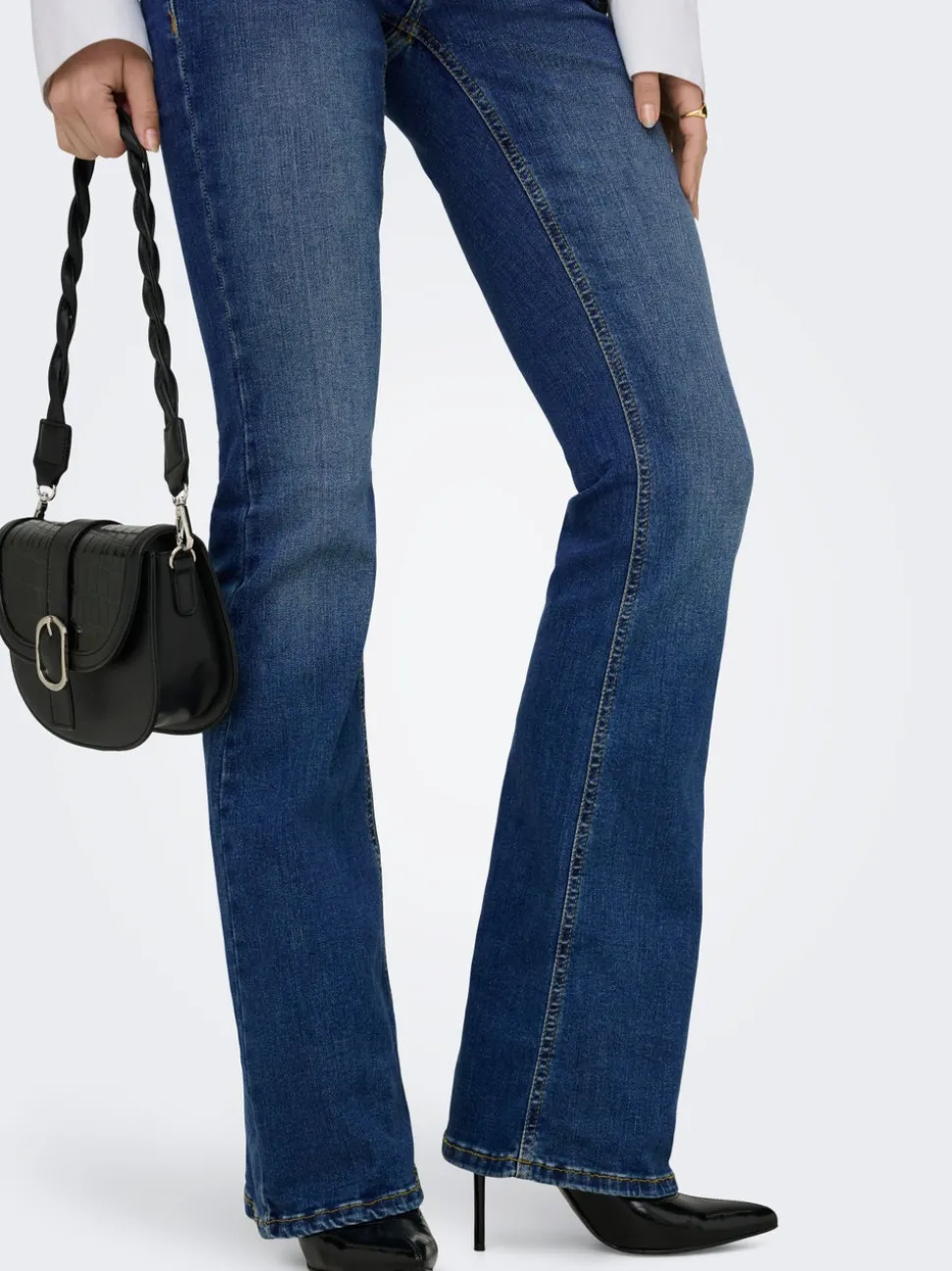 ONLBLUSH Lav midje Flared Fit Jeans