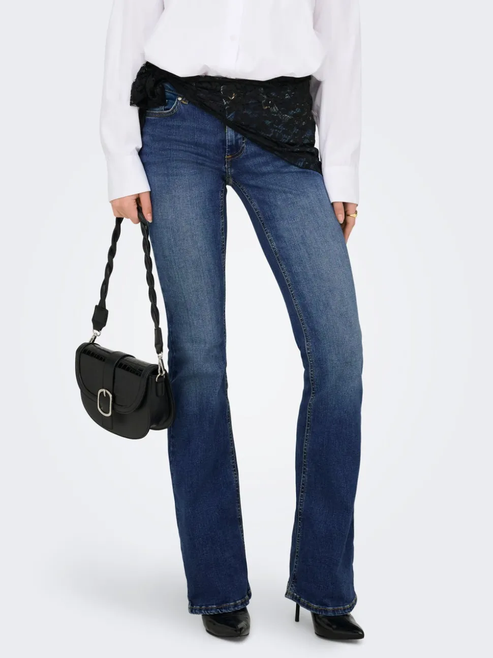 ONLBLUSH Lav midje Flared Fit Jeans