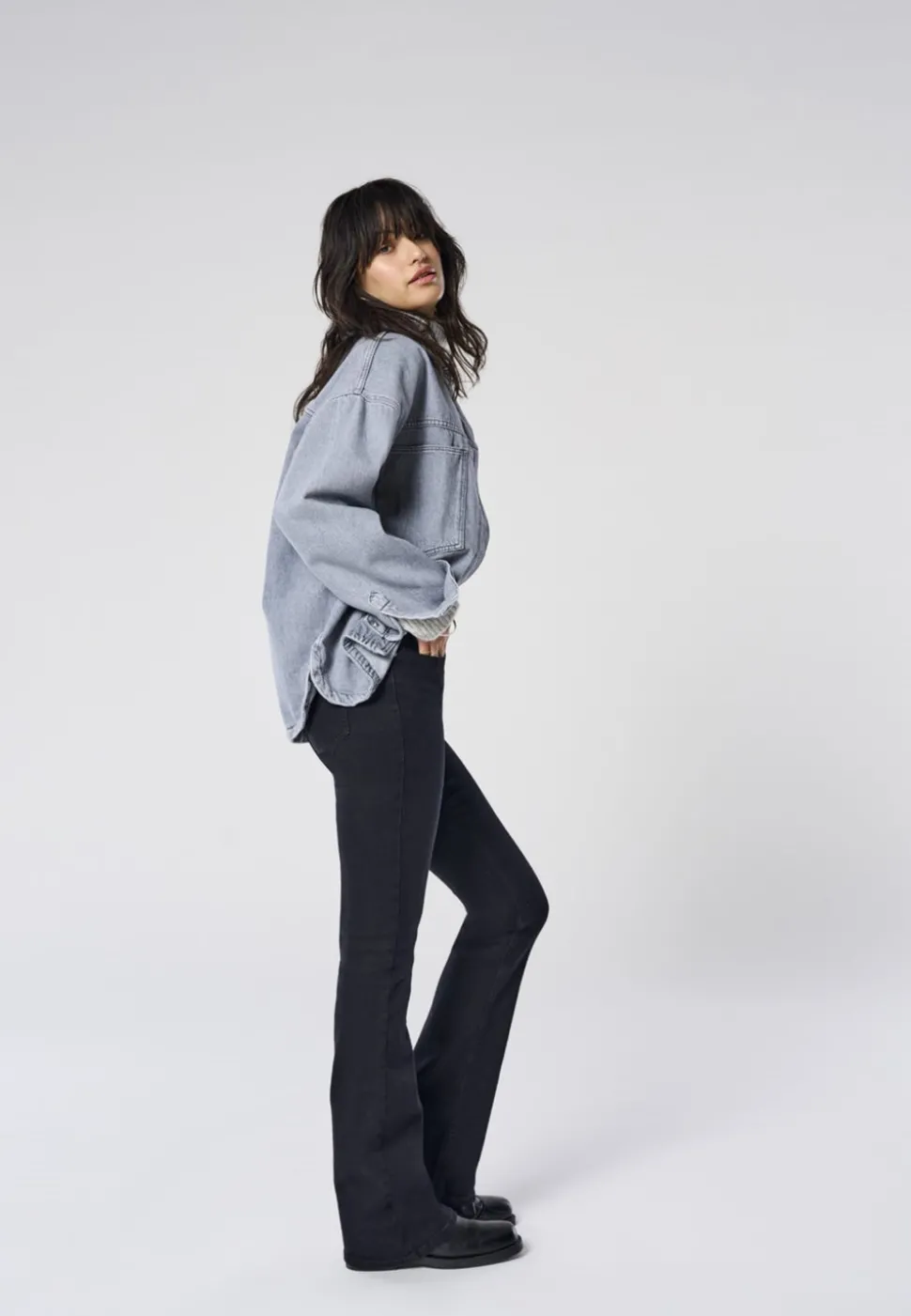 ONLBLUSH Lav midje Flared Fit Jeans