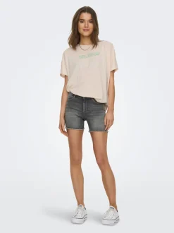 ONLBLUSH Middels høy midje Regular Fit Denimshorts