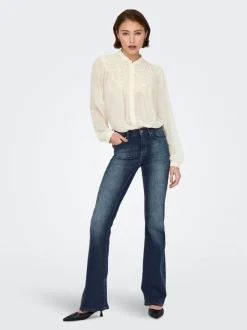 ONLBLUSH Middels høy midje Flared Fit Jeans