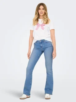 ONLBLUSH Middels høy midje Flared Fit Jeans