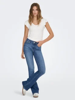 ONLBLUSH Middels høy midje Flared Fit Jeans