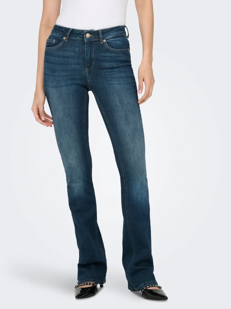 ONLBLUSH Middels høy midje Flared Fit Jeans