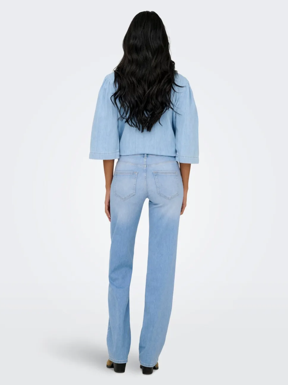 ONLBLUSH Middels høy midje Straight Fit Jeans