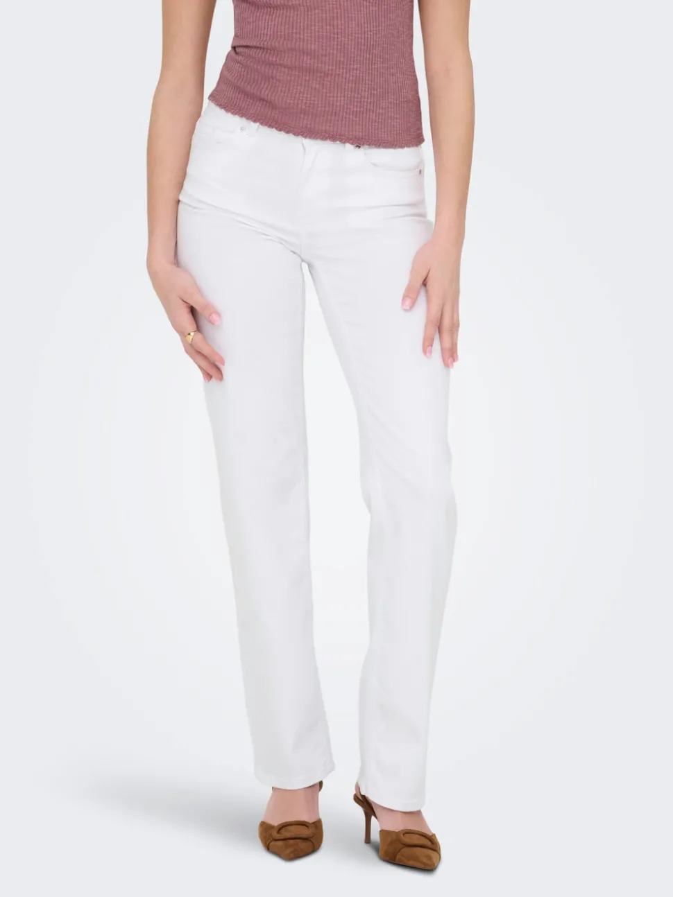 ONLBLUSH Middels høy midje Straight Fit Jeans
