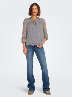 ONLBLUSH Middels høy midje Flared Fit Jeans