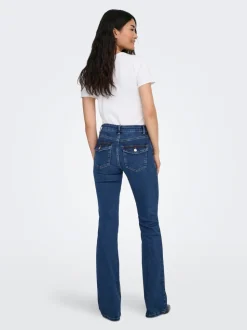 ONLBLUSH Middels høy midje Flared Fit Jeans