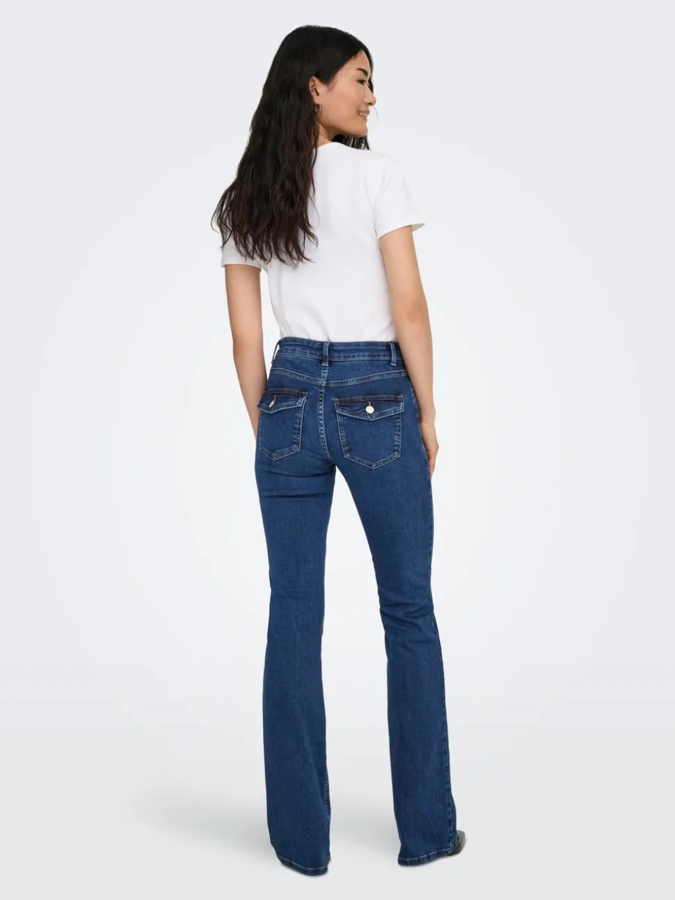 ONLBLUSH Middels høy midje Flared Fit Jeans