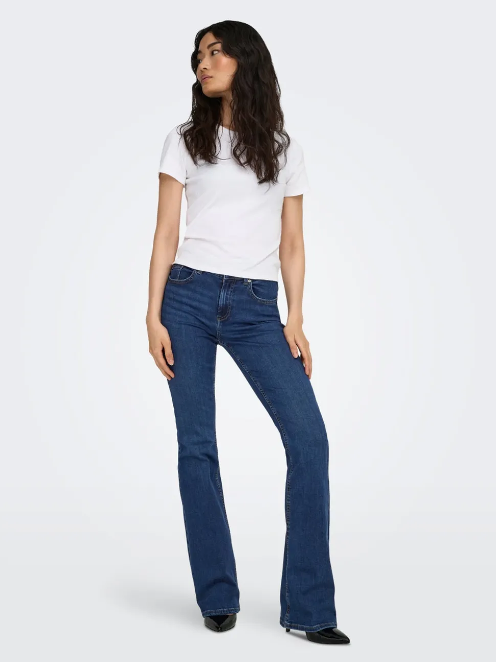 ONLBLUSH Middels høy midje Flared Fit Jeans