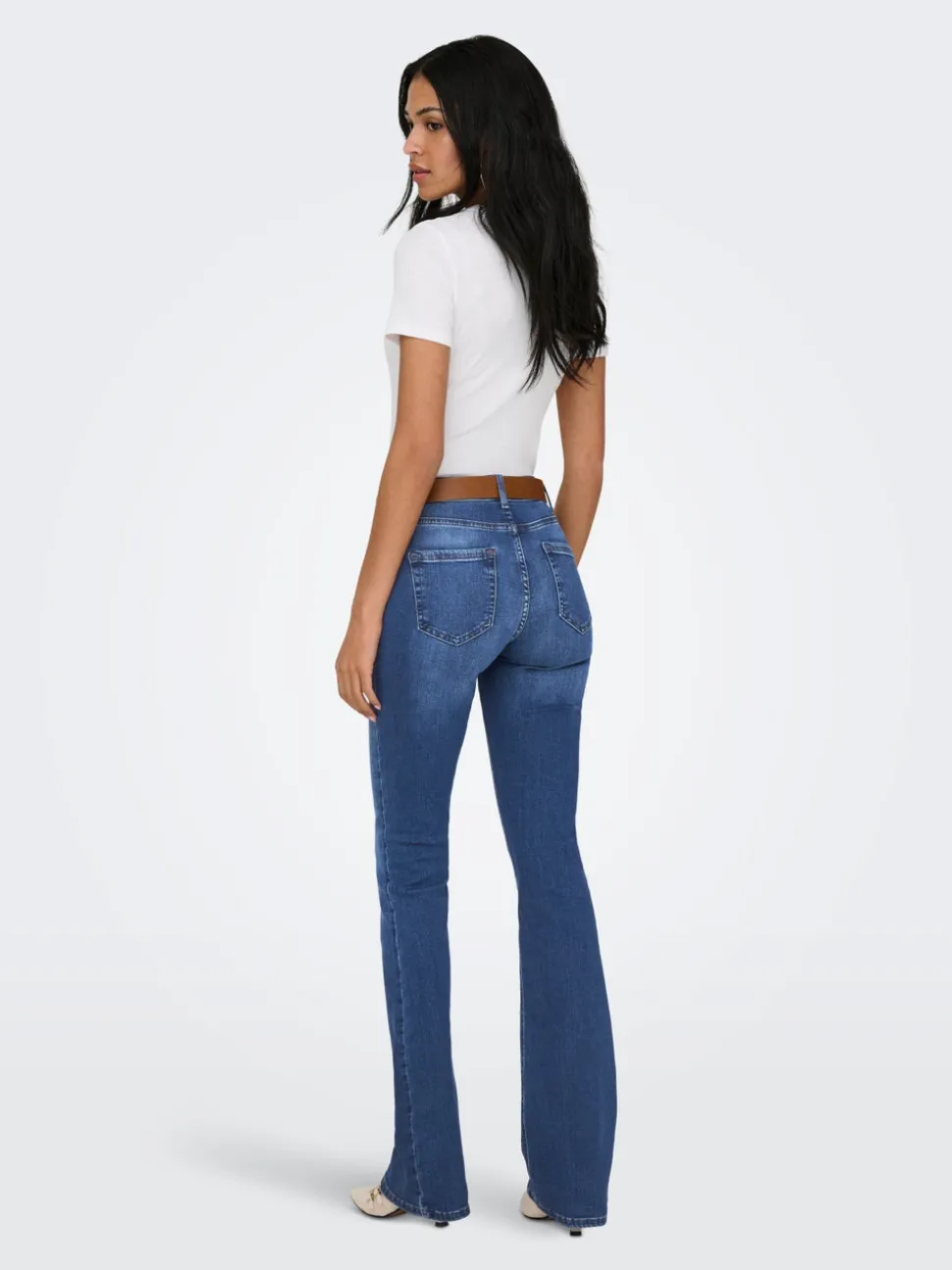 ONLBLUSH Middels høy midje Flared Fit Jeans