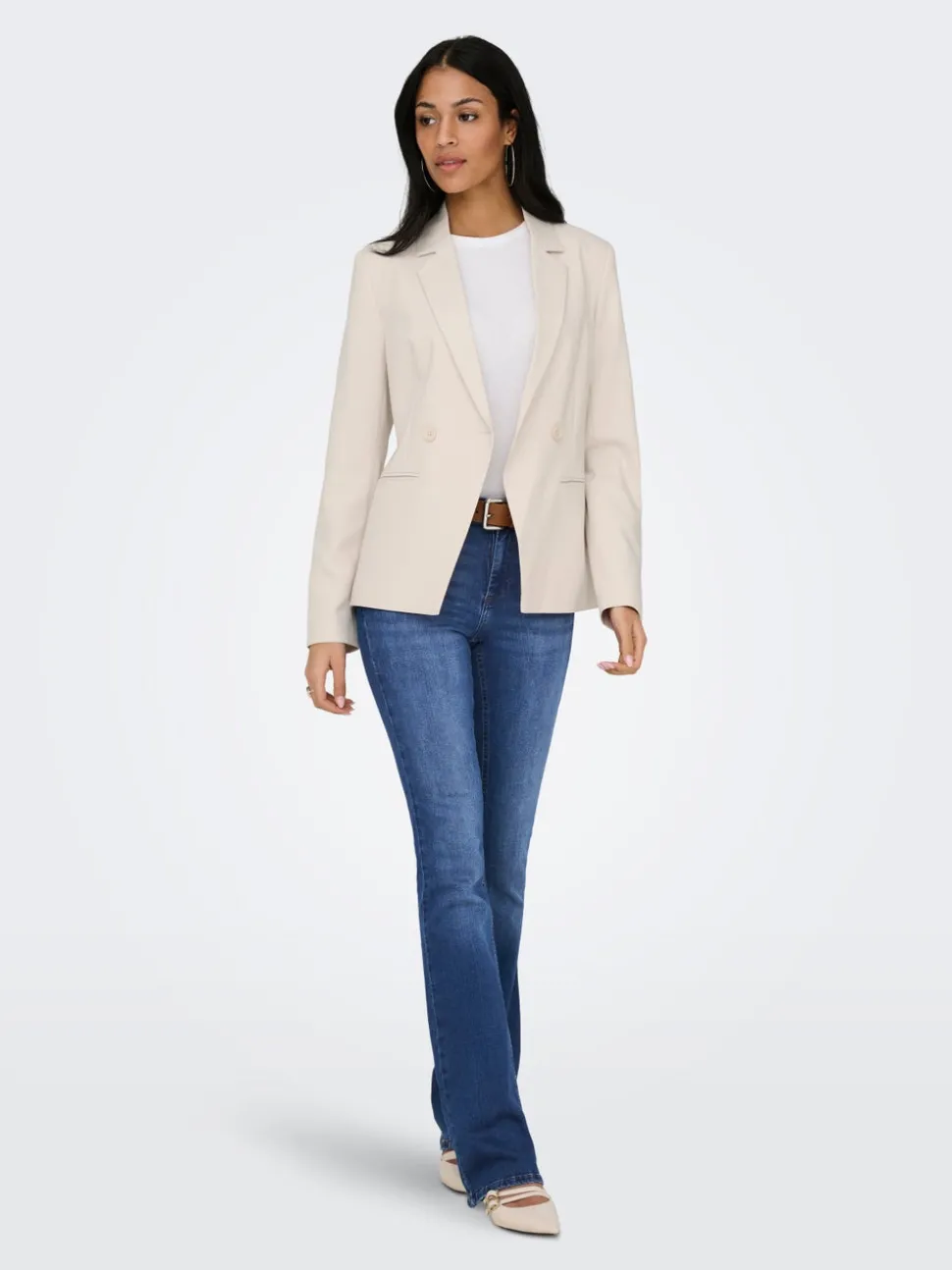 ONLBLUSH Middels høy midje Flared Fit Jeans