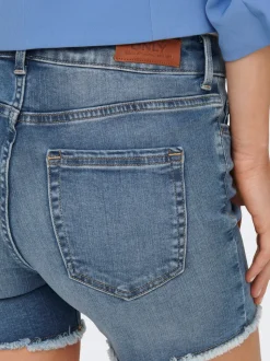 ONLBLUSH Middels høy midje Regular Fit Denimshorts