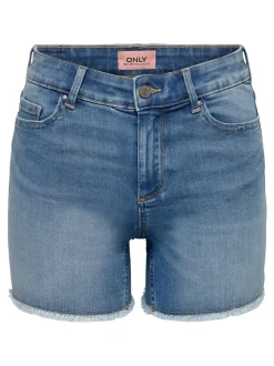 ONLBLUSH Middels høy midje Regular Fit Denimshorts