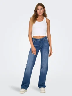 ONLBLUSH Middels høy midje Straight Fit Jeans