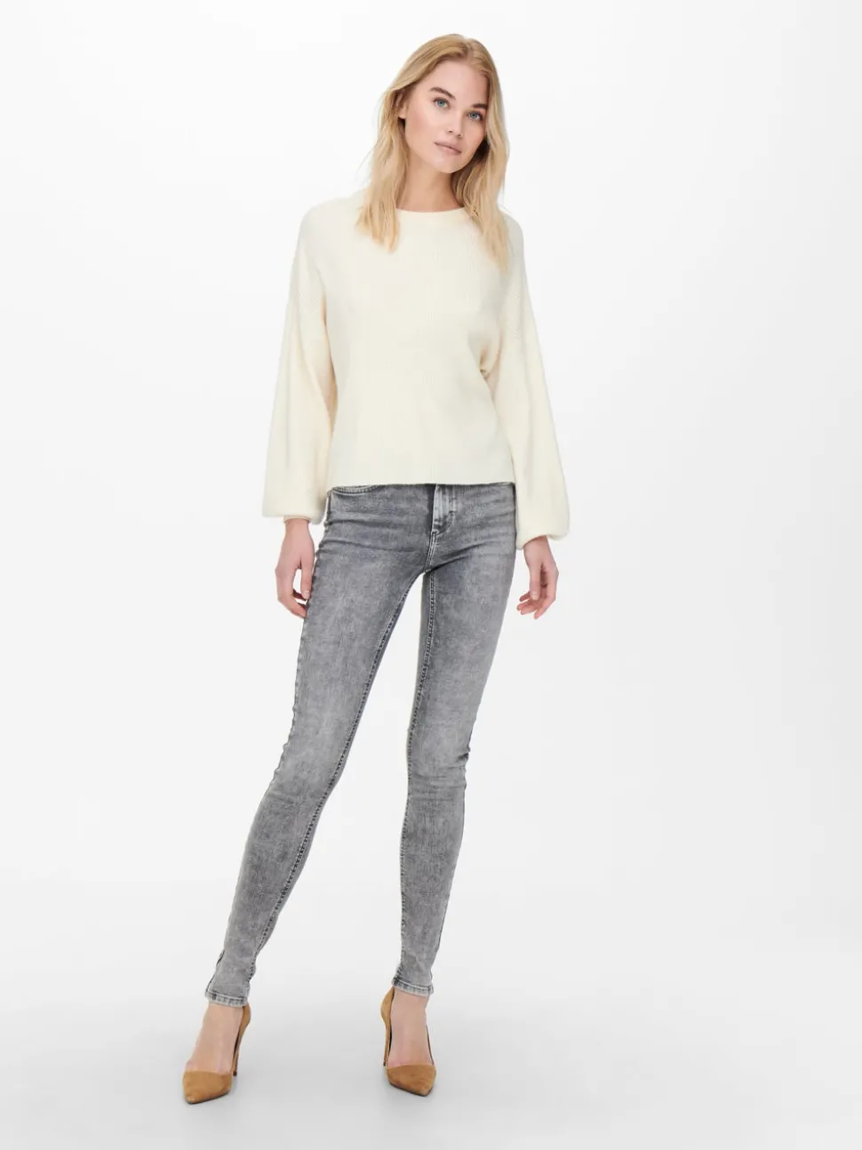 ONLBLUSH Middels høy midje Skinny Fit Jeans