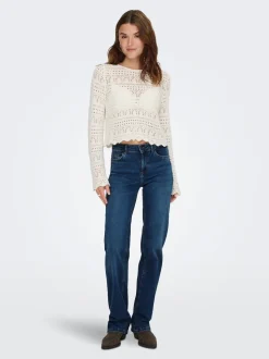 ONLBLUSH Middels høy midje Straight Fit Jeans