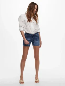 ONLBLUSH Middels høy midje Regular Fit Denimshorts
