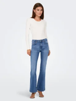 ONLBLUSH Middels høy midje Retro Flared Fit Jeans