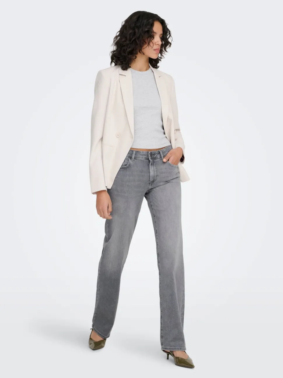 ONLBLUSH Middels høy midje Straight Fit Jeans