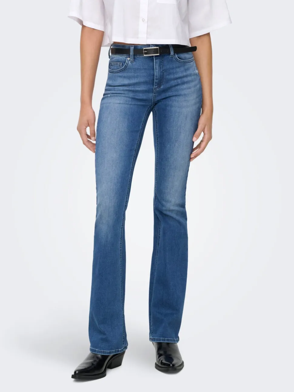 ONLBLUSH Middels høy midje Flared Fit Jeans