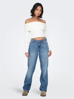 ONLBRITNEY Lav midje Straight Fit Jeans