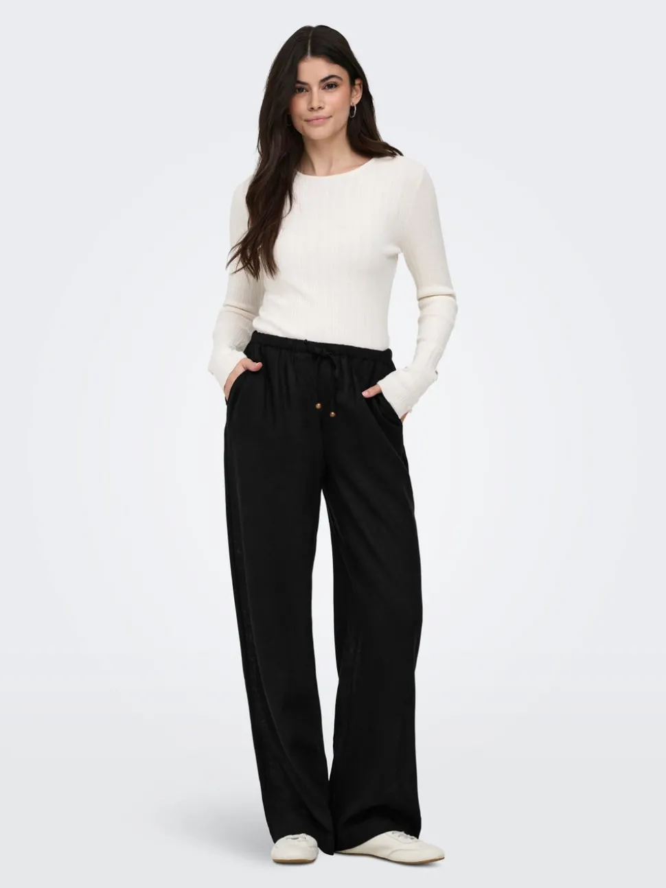 ONLBRUXELLES Straight Fit Lin Bukser