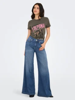 ONLCALIFORNIA Middels høy midje Flared Fit Jeans
