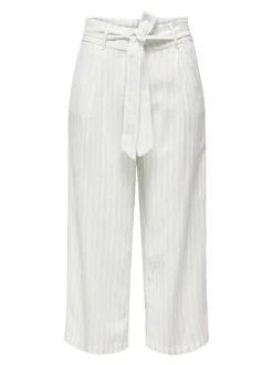 ONLCARO Cropped Fit Lin Bukser med vide ben