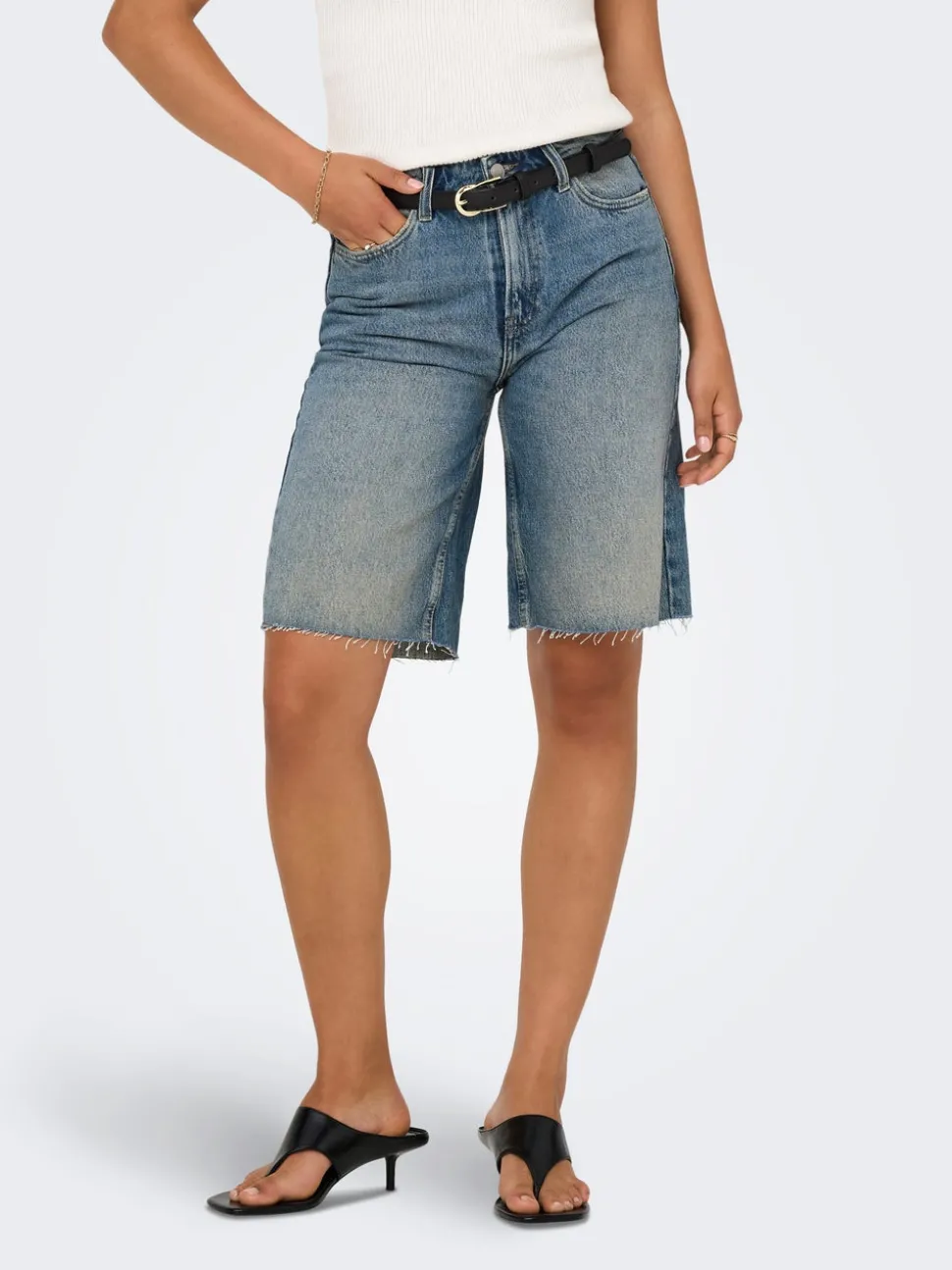 ONLCARO Høy midje Loose fit Denimshorts