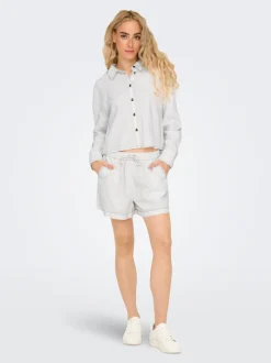 ONLCARO Middels høy midje Regular Fit Lin Shorts