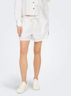 ONLCARO Middels høy midje Regular Fit Lin Shorts