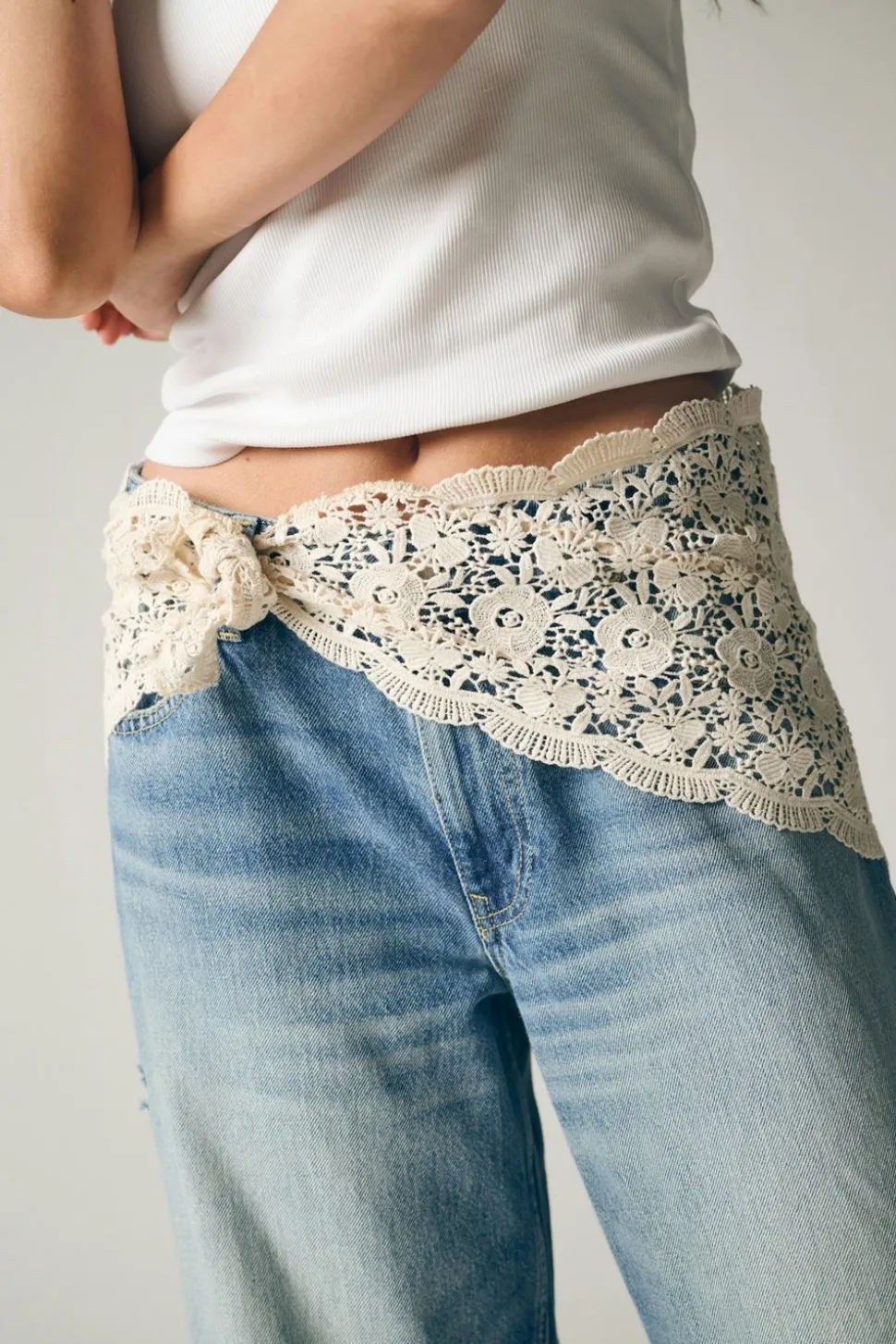 ONLCARRIE Middels høy midje Wide Leg Fit Jeans