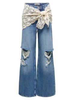 ONLCARRIE Middels høy midje Wide Leg Fit Jeans